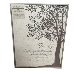 Prinz Cream Brown Fabric Family Photo Album NIB